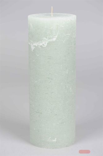 Bild von Rustic Zylinderkerze, 27cm x Ø100mm, sea foam