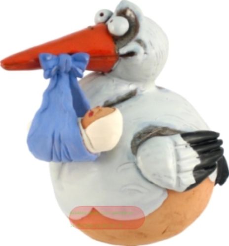 Bild von Spardose, Storch 17cm