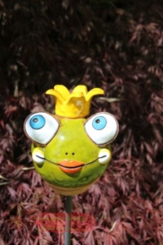 Bild von Gartenkeramik, Froschkönig 17cm - ohne Stab