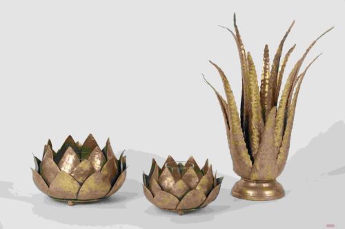 Bild von Pflanze, Agave metall - Ø21.5x H39.5cm, bronce