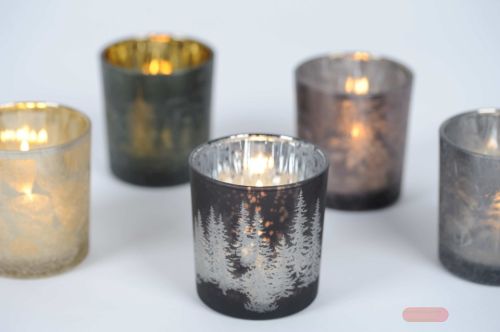 Bild von Votiv, Wintry sandgestrahlt Ø7.3x H8cm, black