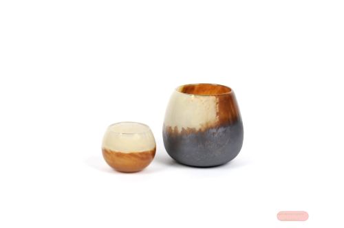 Bild von Glasvase, Blowout Ø15x H12cm, brown*