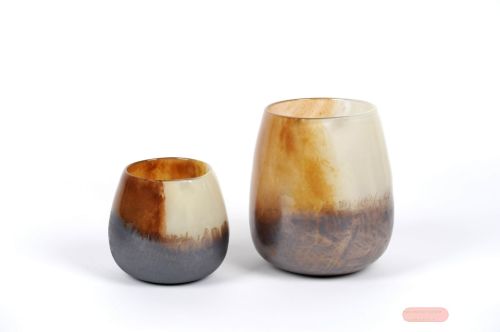 Bild von Glasvase, Blowout Ø18x H19cm, brown*