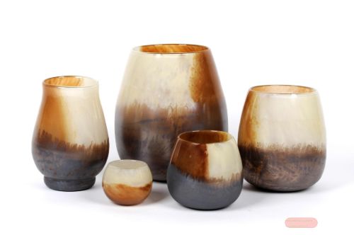 Bild von Glasvase, Blowout Ø23x H26cm, brown*