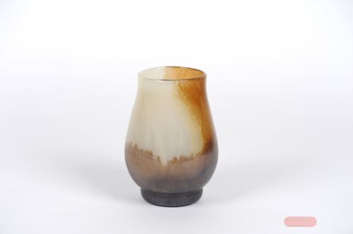 Bild von Glasvase, Blowout Ø15x H21cm - U-förmig, brown