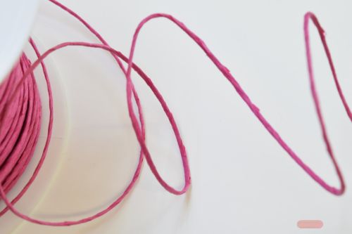 Bild von Band 100m/ 2mm, Paper Kord mit Draht, rosa