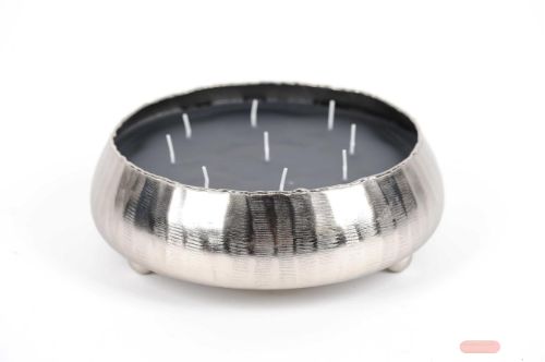 Bild von Kerzen Schale, Alu - rund Ø26x H9.5cm, silver