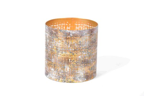 Bild von Windlicht, metall Ø15x H15cm, rusty brown