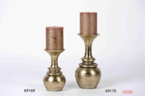 Bild von Kerzenständer, antique brass Ø13x H23cm, messing