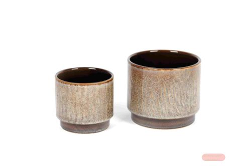 Bild von Blumentopf, Alloganta Ø11x H10cm, braun*