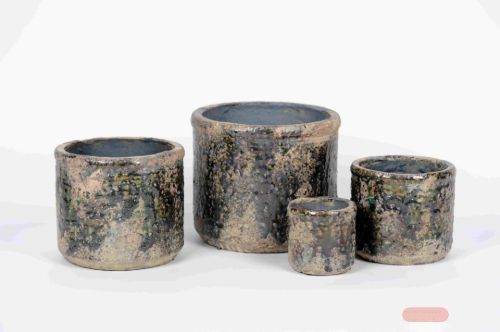 Bild von Blumentopf, Cliff rock Ø21x H18.5cm, braun