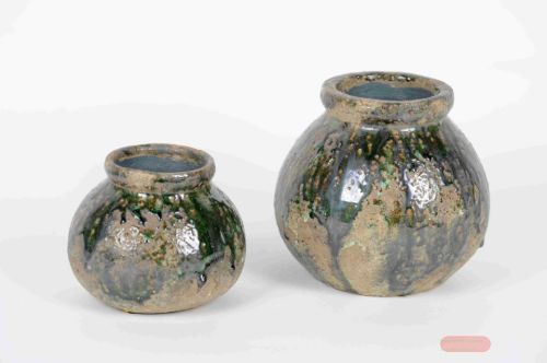 Bild von Vase, Cliff rock - rund Ø16.5x H14cm, braun