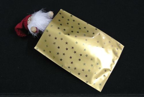 Bild von Beutel, 18x 30cm Sterne klein, gold  (Spezial)