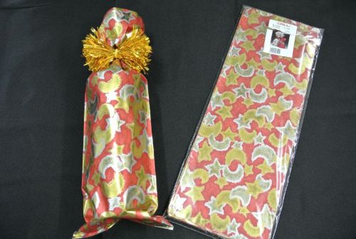 Bild von Beutel, 18x 30cm Sterne/Mond, rot   (Spezial)