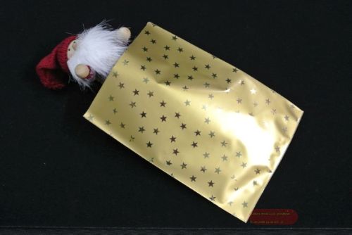 Bild von Beutel, 18x H50cm Sterne klein, gold