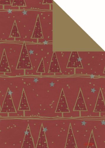 Bild von Bogen 70x 100cm, Alpach Tanne, rot/gold