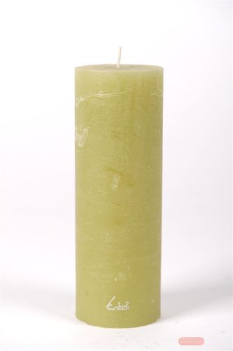 Bild von Rustic Zylinderkerze, 20cm x Ø60mm, grün*