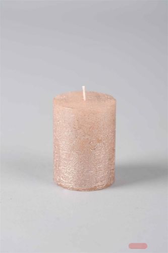 Bild von Metallic Zylinderkerze,   5cm x Ø50mm, champagner