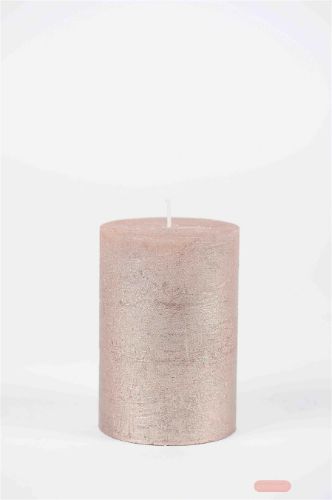 Bild von Metallic Zylinderkerze, 13cm x Ø90mm, champagner