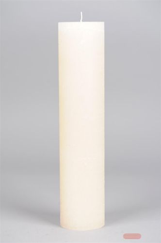 Bild von Rustic Zylinderkerze, 40cm x Ø80mm, asper weiss