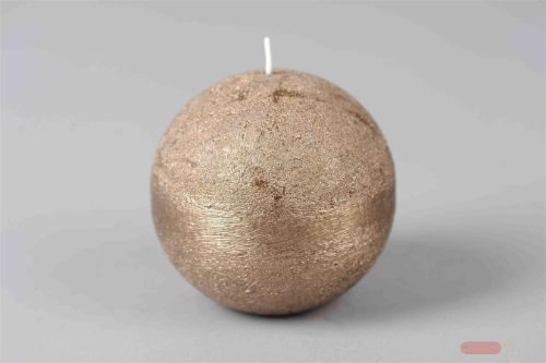 Bild von Metallic Kugelkerze, Ø100mm, antikgold