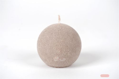 Bild von Velvet Kugelkerze, Ø60mm, portobello*