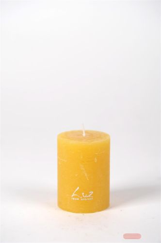 Bild von Rustic Zylinderkerze,   8cm x Ø60mm, ostergelb*