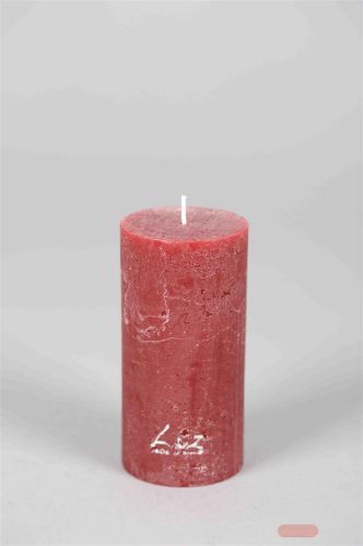 Bild von Rustic Zylinderkerze, 12cm x Ø80mm, bourgogne*