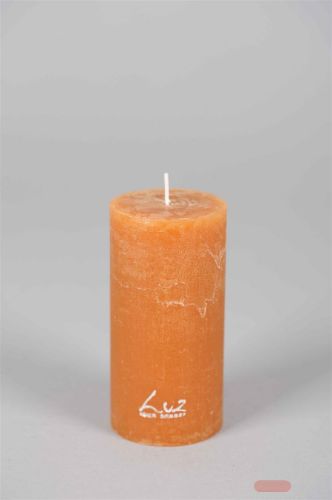 Bild von Rustic Zylinderkerze, 16cm x Ø60mm, amber