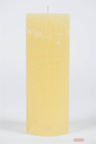 Bild von Rustic Zylinderkerze, 27cm x Ø100mm, butter