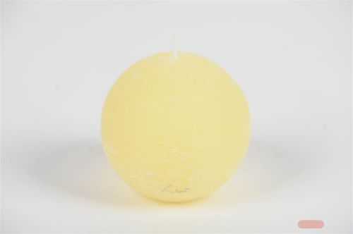 Bild von Rustic Kugelkerze, Ø100mm, butter