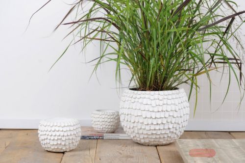 Bild von Blumentopf, Pangolin Ø30.5x H3.5cm, weiss*