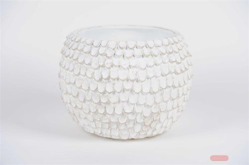 Bild von Blumentopf, Pangolin Ø31.5x H14.5cm, weiss