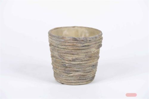 Bild von BlumenTopf, Zement Benjeshecke Ø18x H16.5cm, natur