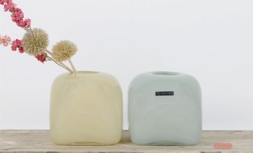 Bild von Glasvase, Subtle L13.8x H14.1cm, grau