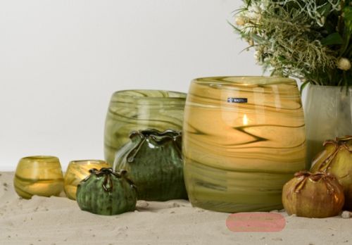 Bild von Glasvase, Giddy Ø21.2x H22cm, green