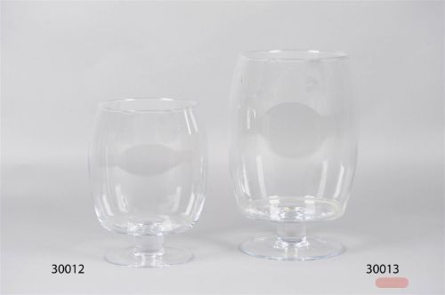 Bild von Windlicht, auf Fuss - Ritzy Ø22x H33cm, klar