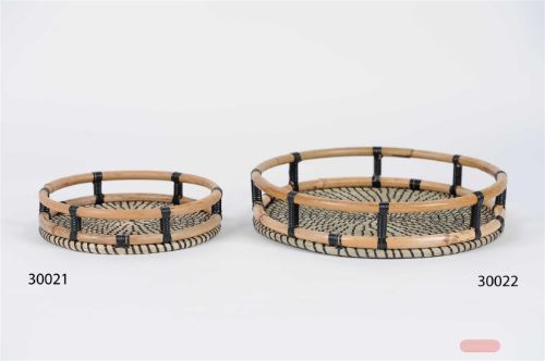 Bild von Schale, rund - Ø35x H8cm, Bambus & Seagrass