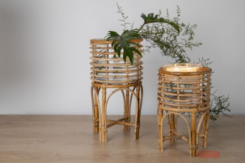 Bild von Korb, auf Beinen Ø31x H57cm, Rattan