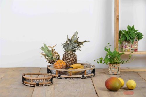 Bild von Schale, rund - Ø25x H7cm, Bambus & Seagrass