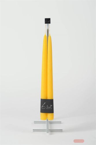 Bild von Rustic Tauchkerze, 30cm x 22mm - Paar, gelb*