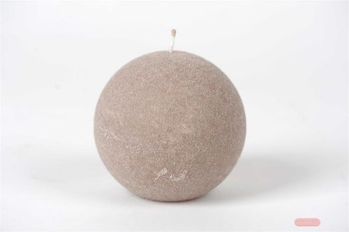 Bild von Velvet Kugelkerze, Ø100mm, portobello*