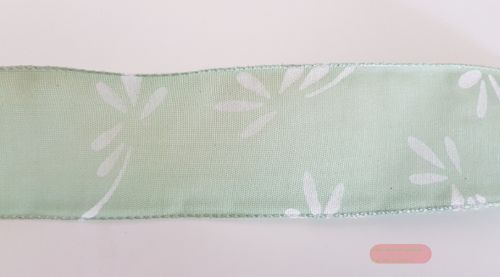 Bild von Band 20m/ 40mm, Blumen, grün