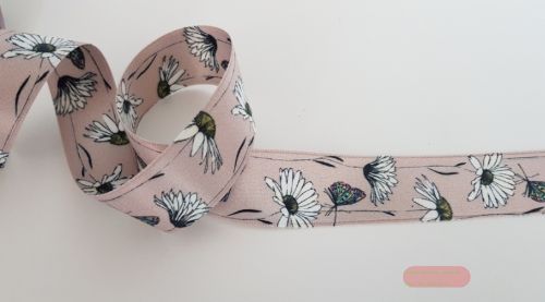 Bild von Band 25m/ 25mm, Blume, taupe