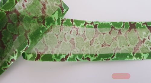 Bild von Band 25m/ 40mm, Organza bedruckt, grün