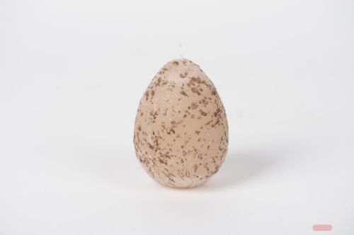 Bild von Eierkerze gefleckt, 13cm x Ø95mm, moonstone