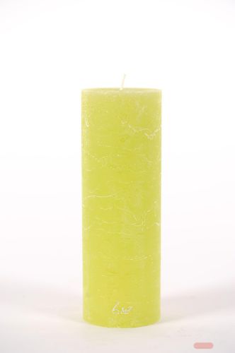 Bild von Rustic Zylinderkerze, 15cm x Ø50mm, limette