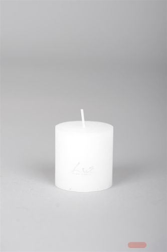 Bild von Velvet Zylinderkerze,   5cm x Ø50mm, weiss