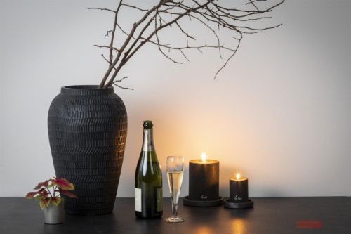 Bild von Vase, Keramik Blackstone Ø25.5 x H40cm, schwarz