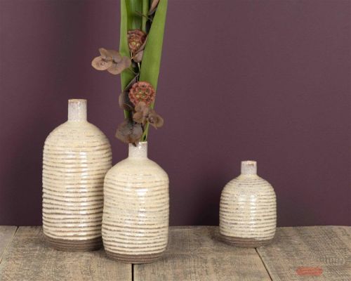 Bild von FlaschenVase, Falisty set/3, ivory